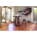 International Furniture Direct Round Antique Pub Height Dining Table with Pedestal Base IFD967BISTRO-T/IFD968BISTRO-B IMAGE 4