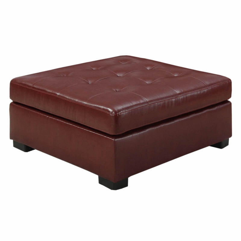 Monarch Bonded Leather Ottoman I 8361RD IMAGE 1