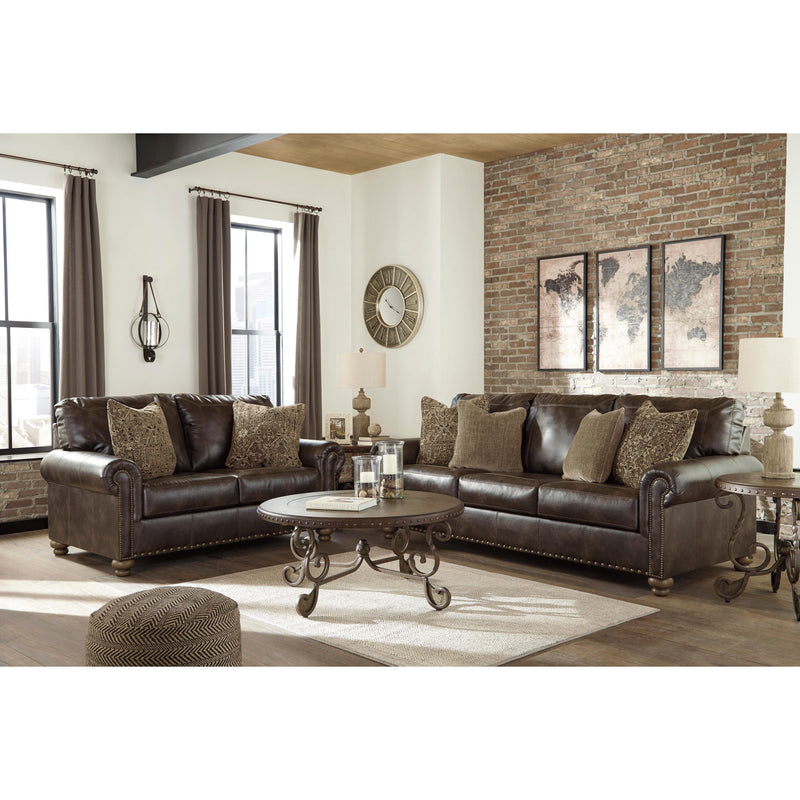 Signature Design by Ashley Nicorvo Stationary Leather Look Loveseat 8050535 IMAGE 7