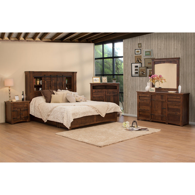 International Furniture Direct Mezcal King Bookcase Bed with Storage IFD5671HBDEK/IFD5671PLTEK IMAGE 4