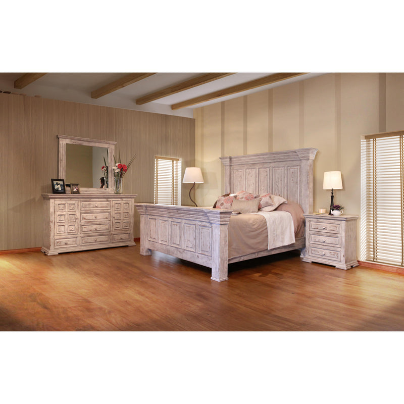 International Furniture Direct Terra White California King Panel Bed IFD1022HDBD-EK/IFD1022FTBD-EK/IFD1022RAIL-MCK IMAGE 2