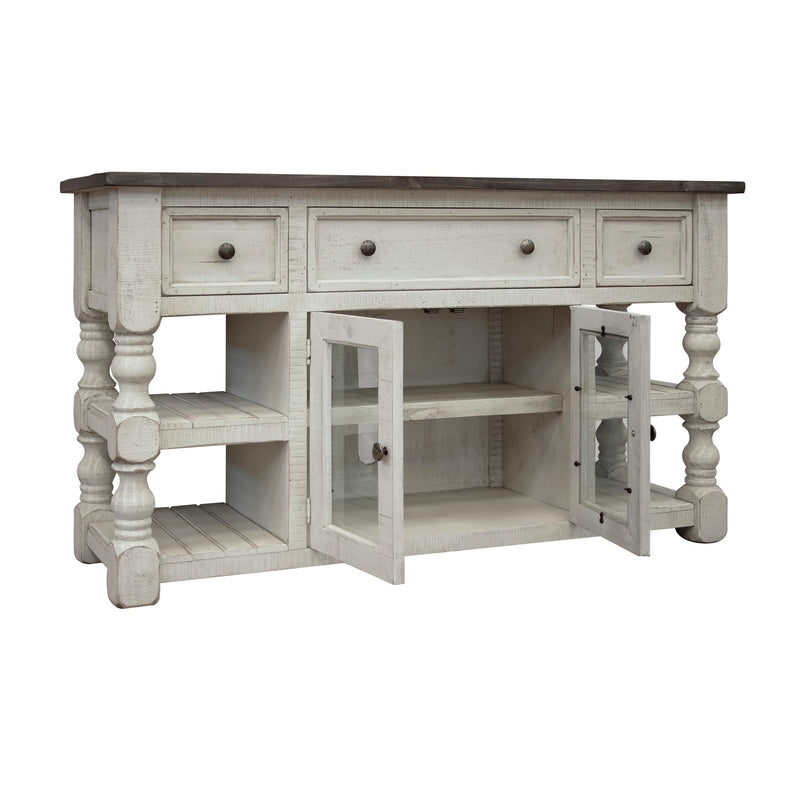 International Furniture Direct Stone TV Stand with Cable Management IFD4691STD60 IMAGE 2
