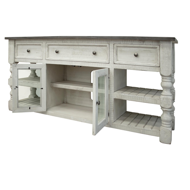 International Furniture Direct Stone TV Stand with Cable Management IFD4691STD70 IMAGE 2