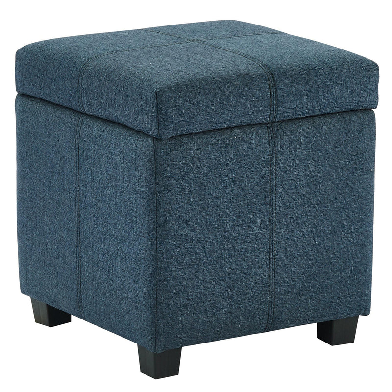 Worldwide Home Furnishings Juno Fabric Storage Ottoman 402-350GBL IMAGE 2