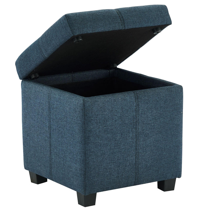 Worldwide Home Furnishings Juno Fabric Storage Ottoman 402-350GBL IMAGE 3