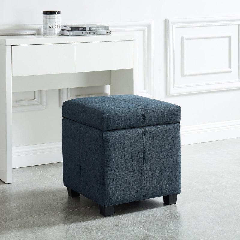 Worldwide Home Furnishings Juno Fabric Storage Ottoman 402-350GBL IMAGE 4