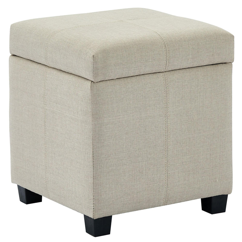 Worldwide Home Furnishings Juno Fabric Storage Ottoman 402-350BEG IMAGE 2