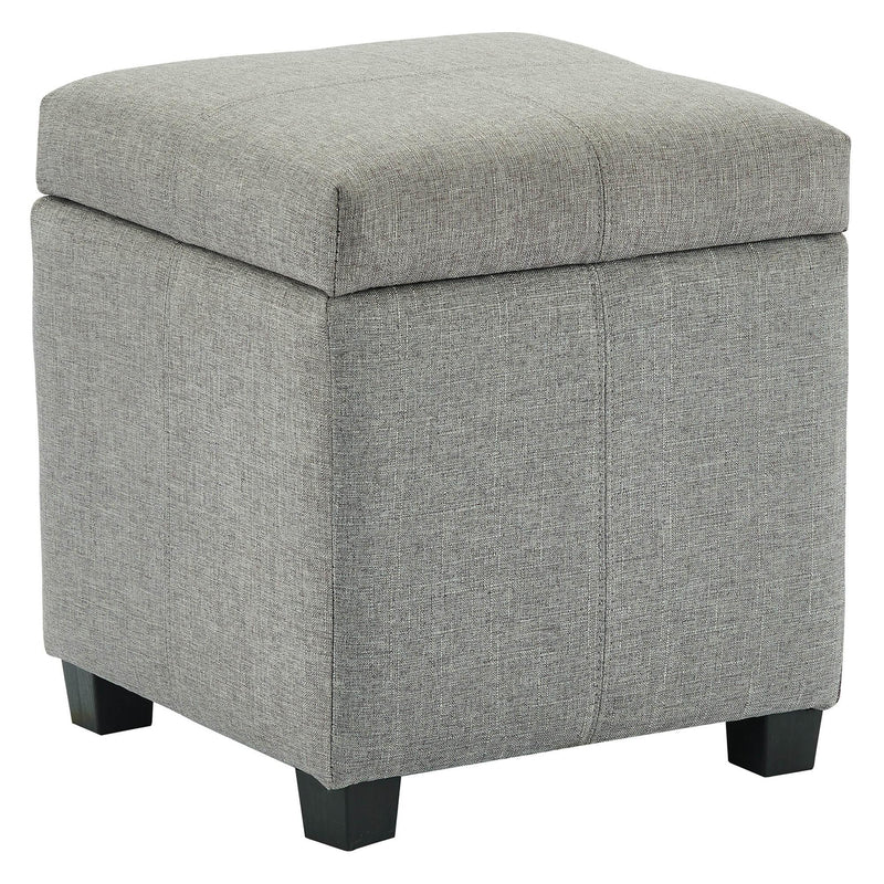 Worldwide Home Furnishings Juno Fabric Storage Ottoman 402-350GRY IMAGE 2