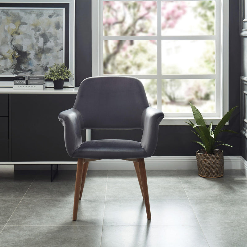 Worldwide Home Furnishings Miranda Stationary Fabric Accent Chair 403-405GY IMAGE 4
