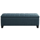 Worldwide Home Furnishings Morgan Fabric Storage Ottoman 402-262GBL IMAGE 1