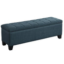 Worldwide Home Furnishings Morgan Fabric Storage Ottoman 402-262GBL IMAGE 2