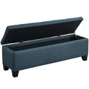 Worldwide Home Furnishings Morgan Fabric Storage Ottoman 402-262GBL IMAGE 3