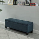 Worldwide Home Furnishings Morgan Fabric Storage Ottoman 402-262GBL IMAGE 4