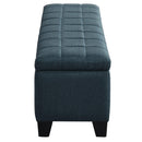 Worldwide Home Furnishings Morgan Fabric Storage Ottoman 402-262GBL IMAGE 5