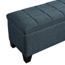 Worldwide Home Furnishings Morgan Fabric Storage Ottoman 402-262GBL IMAGE 6