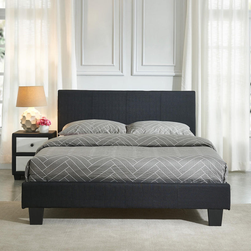 Worldwide Home Furnishings Nevis Queen Upholstered Platform Bed 101-275Q-BK IMAGE 4