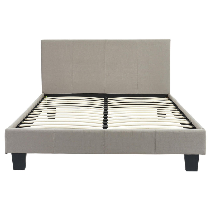 Worldwide Home Furnishings Nevis Queen Upholstered Platform Bed 101-275Q-GY IMAGE 2