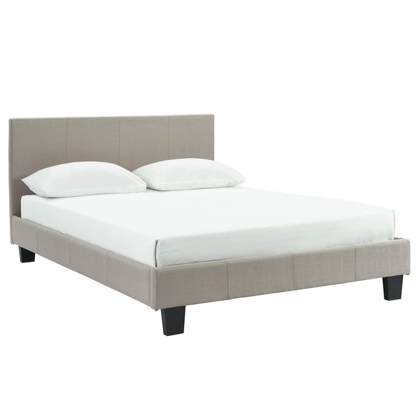 Worldwide Home Furnishings Nevis Full Upholstered Platform Bed 101-275D-GY IMAGE 1