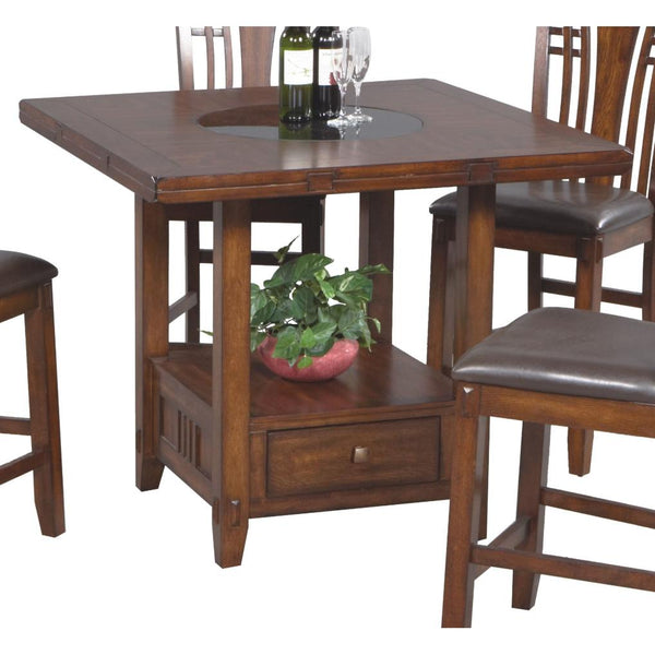 Winners Only Square Zahara Counter Height Dining Table with Pedestal Base DZH54260 IMAGE 1