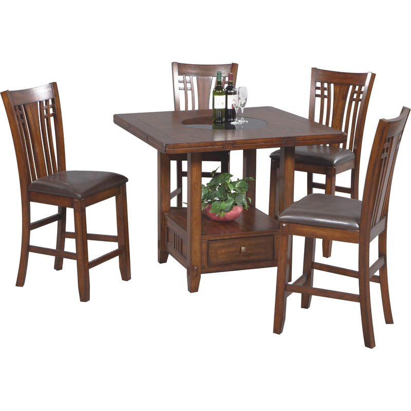 Winners Only Square Zahara Counter Height Dining Table with Pedestal Base DZH54260 IMAGE 2