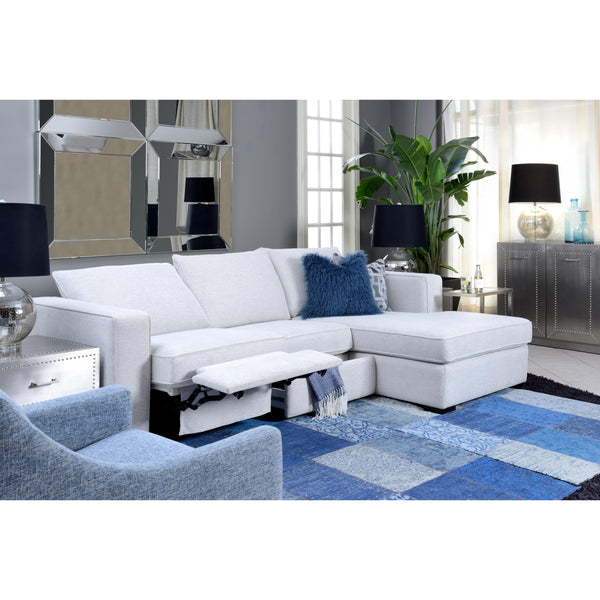 Decor-Rest Furniture Fabric Sectional 2900 Sectional (Light Grey) IMAGE 1