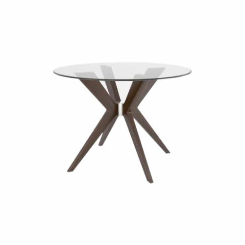 Canadel Round Downtown Dining Table with Glass Top GRN04242CL19MDPNF/BAS01005NA19MDP IMAGE 1