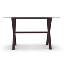 Amisco Andre Dining Table with Glass Top and Trestle Base 50684/52+90268 IMAGE 2