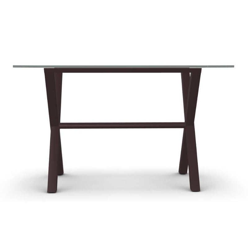 Amisco Andre Dining Table with Glass Top and Trestle Base 50684/52+90268 IMAGE 2