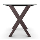 Amisco Andre Dining Table with Glass Top and Trestle Base 50684/52+90268 IMAGE 3
