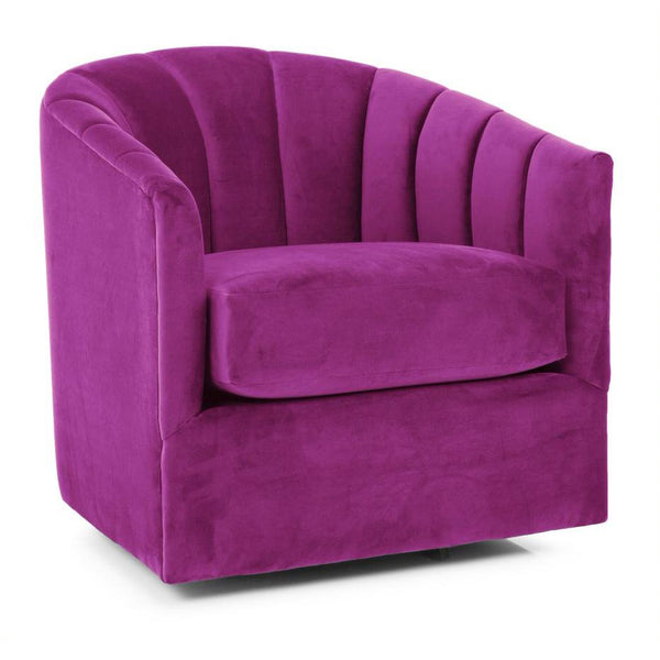 Decor-Rest Furniture Swivel Fabric Chair 2879 Swivel Chair - Siena Fuchsia IMAGE 1