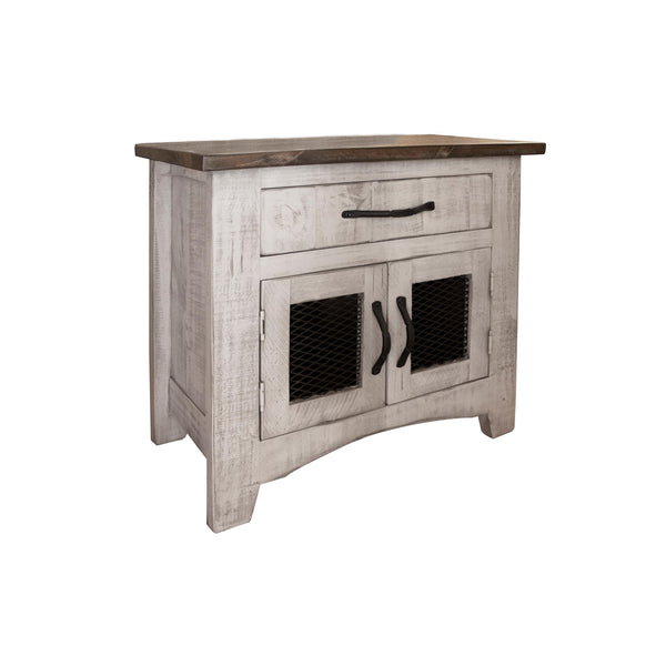 International Furniture Direct Pueblo Grey 1-Drawer Nightstand IFD3401NTS IMAGE 1