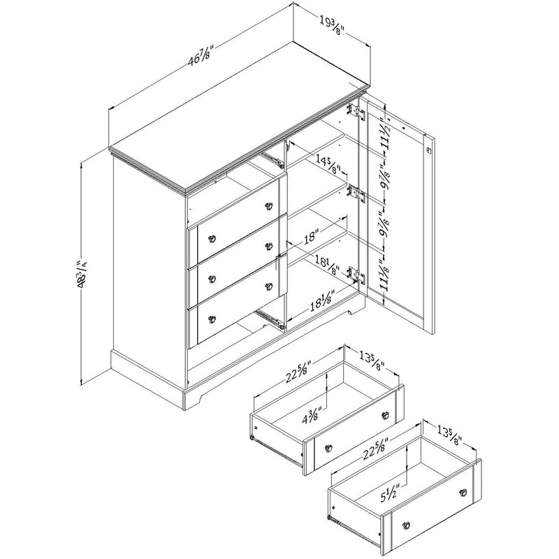 South Shore Furniture Avilla 5-Drawer Chest 11903 IMAGE 10