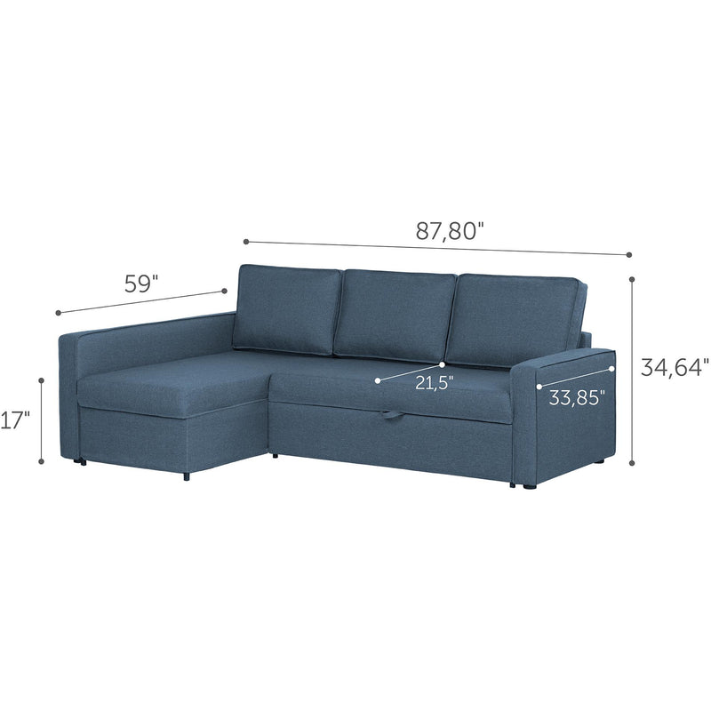 South Shore Furniture Live-it Cozy Fabric Sleeper Sectional 13054 IMAGE 12