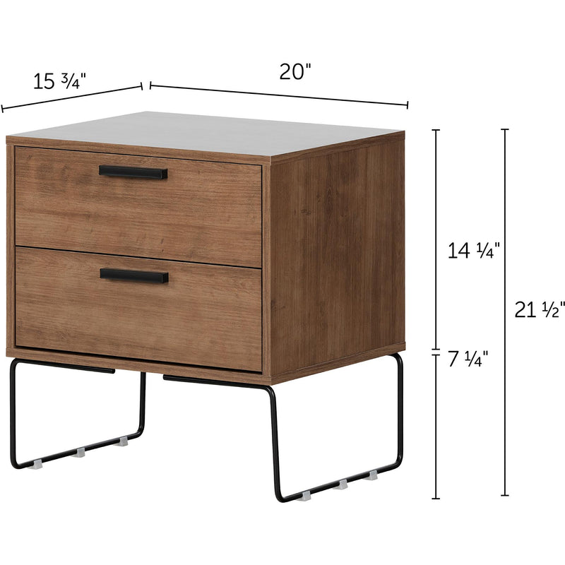 South Shore Furniture Slendel 2-Drawer Nightstand 12667 IMAGE 8