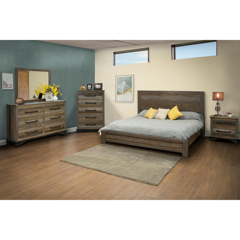 International Furniture Direct Loft Brown King Panel Bed IFD6441HBDEK/IFD6442PLTEK IMAGE 3