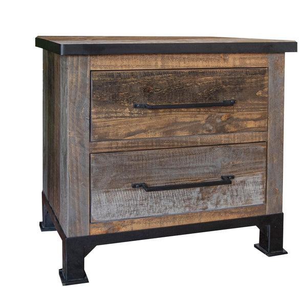 International Furniture Direct Antique 2-Drawer Nightstand IFD9771NTS IMAGE 1