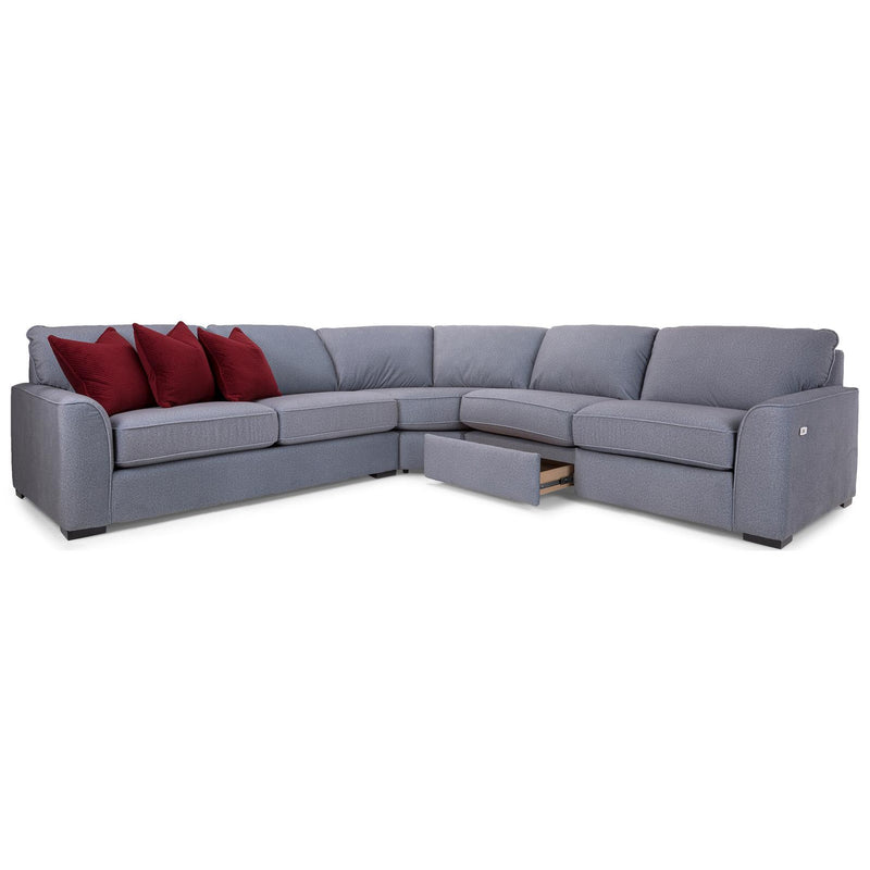 Decor-Rest Furniture Power Reclining Fabric 3 pc Sectional 2786-07/2786-04/M2786P-06 IMAGE 2