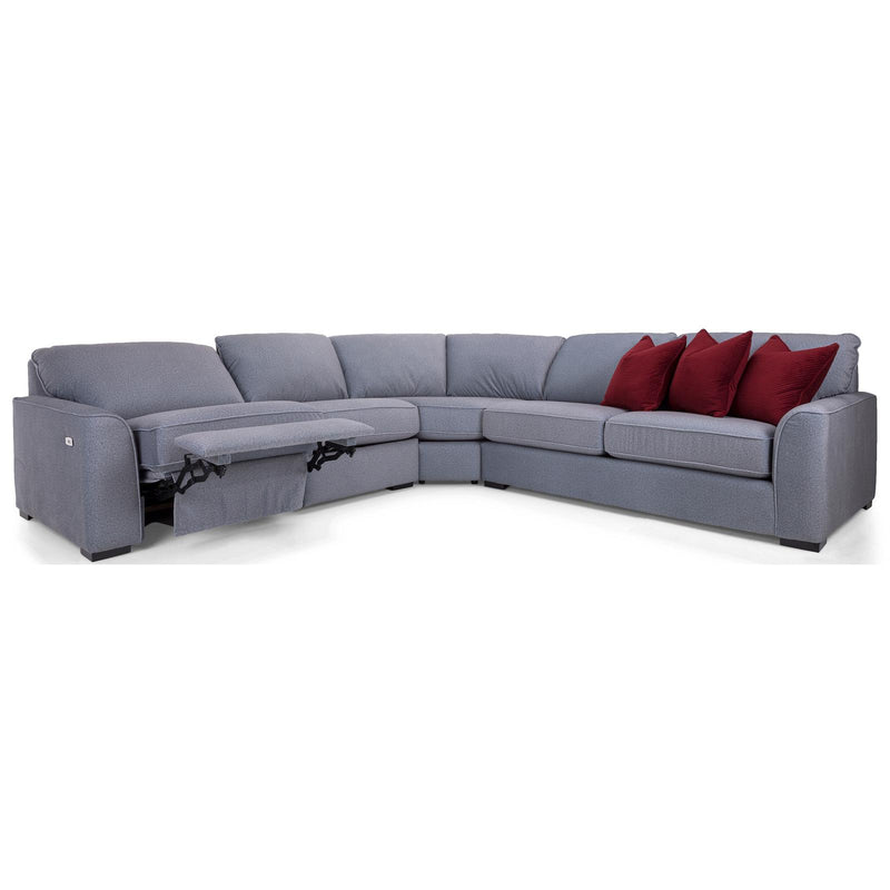Decor-Rest Furniture Power Reclining Fabric 3 pc Sectional M2786P-07/2786-04/2786-06 IMAGE 3