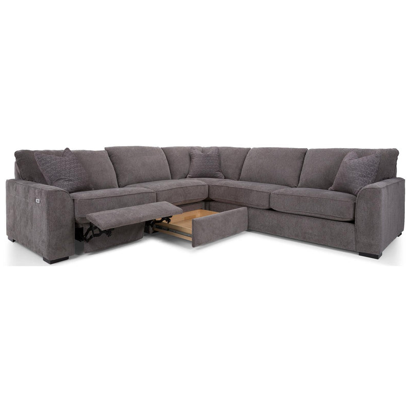 Decor-Rest Furniture Power Reclining Fabric 3 pc Sectional M2786P-07/2786-05/2786-06 IMAGE 2