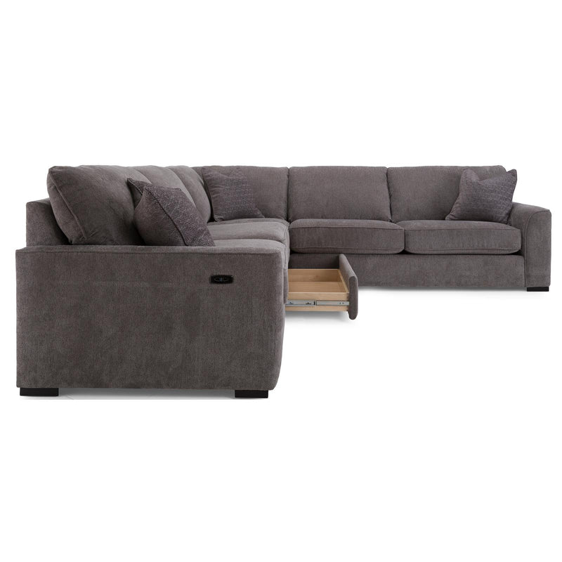 Decor-Rest Furniture Power Reclining Fabric 3 pc Sectional M2786P-07/2786-05/2786-06 IMAGE 3