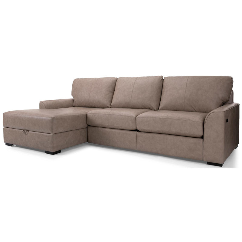 Decor-Rest Furniture Power Reclining Leather 2 pc Sectional 3786-49/M3786P-06 IMAGE 2