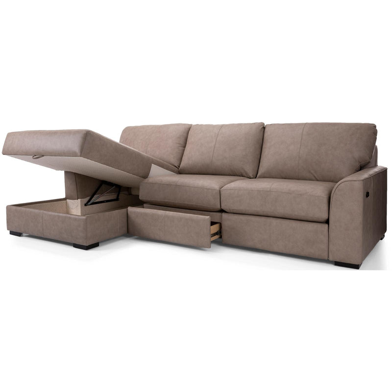 Decor-Rest Furniture Power Reclining Leather 2 pc Sectional 3786-49/M3786P-06 IMAGE 5