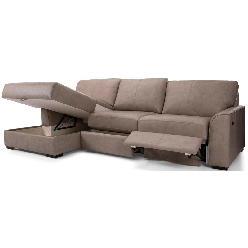 Decor-Rest Furniture Power Reclining Leather 2 pc Sectional 3786-49/M3786P-06 IMAGE 6