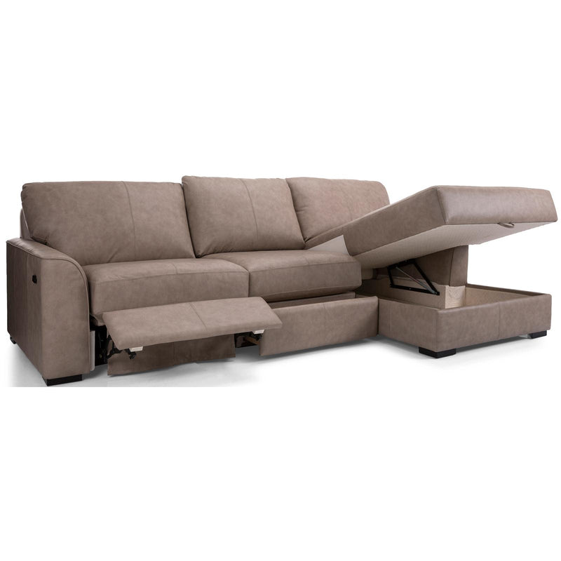 Decor-Rest Furniture Power Reclining Leather 2 pc Sectional 3786-48/M3786P-07 IMAGE 4