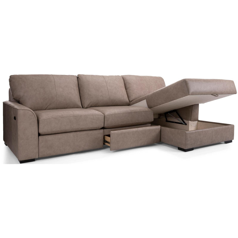Decor-Rest Furniture Power Reclining Leather 2 pc Sectional 3786-48/M3786P-07 IMAGE 6