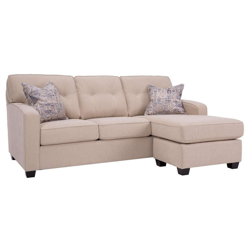 Decor-Rest Furniture Fabric 2 pc Sectional 2298-SCH Sofa with Chaise IMAGE 2