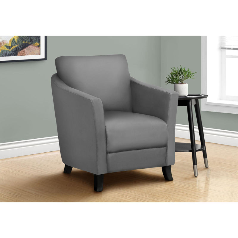 Monarch Stationary Leather look Accent Chair I 8184 IMAGE 1