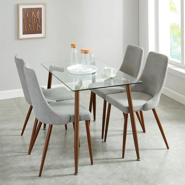 Worldwide Home Furnishings Albot/Cora 5 pc Dinette 207-453/182GY IMAGE 1