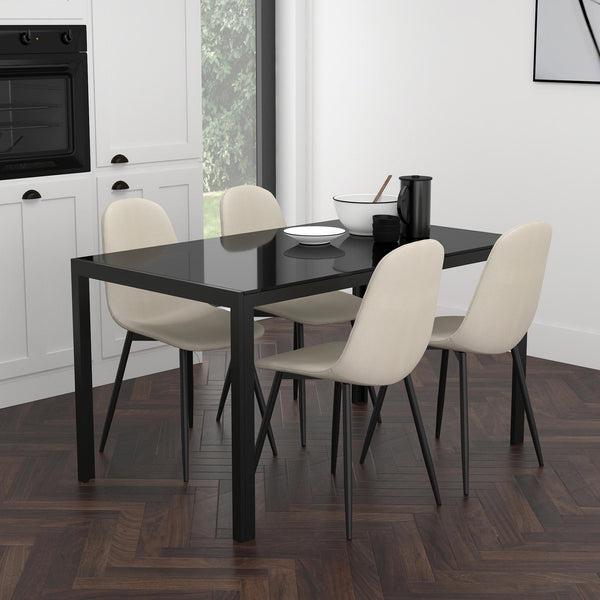 Worldwide Home Furnishings Contra/Olly 5 pc Dinette 207-843BK/606BG IMAGE 1
