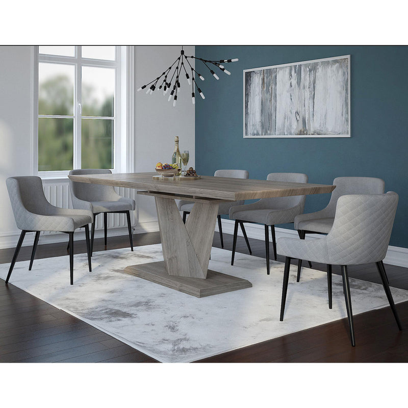 Worldwide Home Furnishings Eclipse/Bianca 7 pc Dinette 207-860OK/086GY IMAGE 1